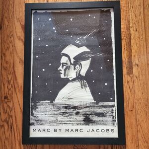 Marc By Marc Jacobs Black and White Illustrated Portrait Poster